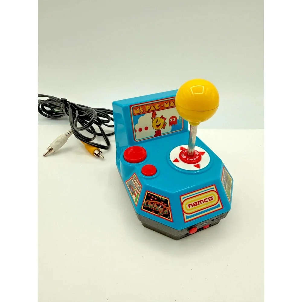 Namco Ms.Pac-Man 5-in-1 TV Plug N Play Arcade Game Joystick Jakks 2004 UNTESTED